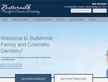 Tablet Screenshot of buttermilkdentistry.com